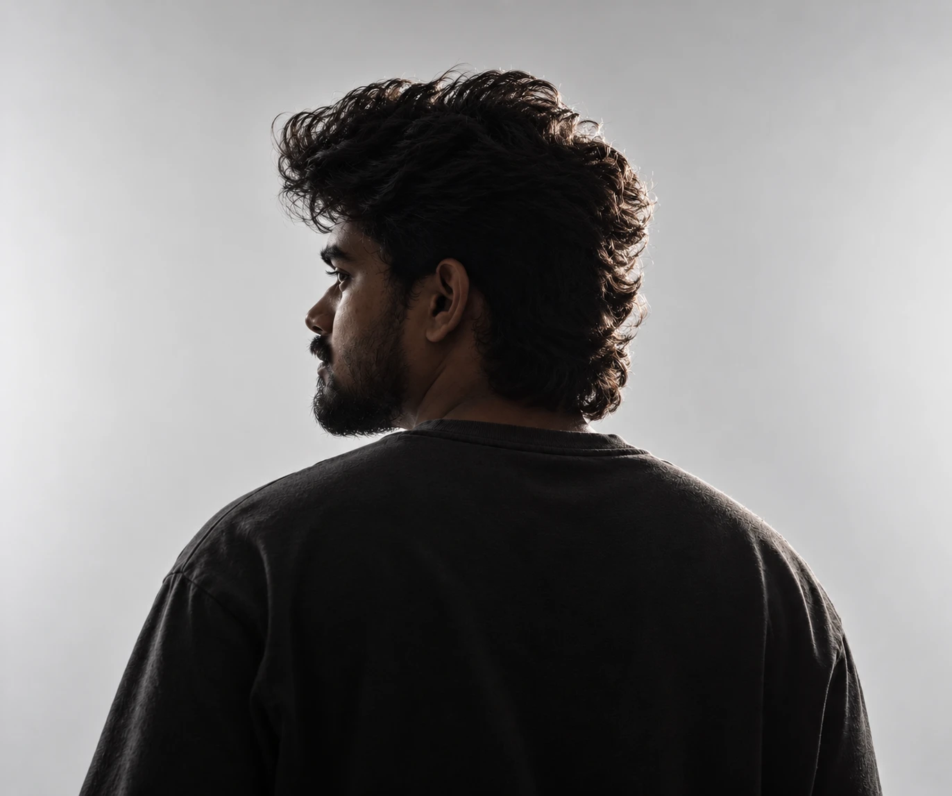 Portrait of Arasada Akhil, looking to the side